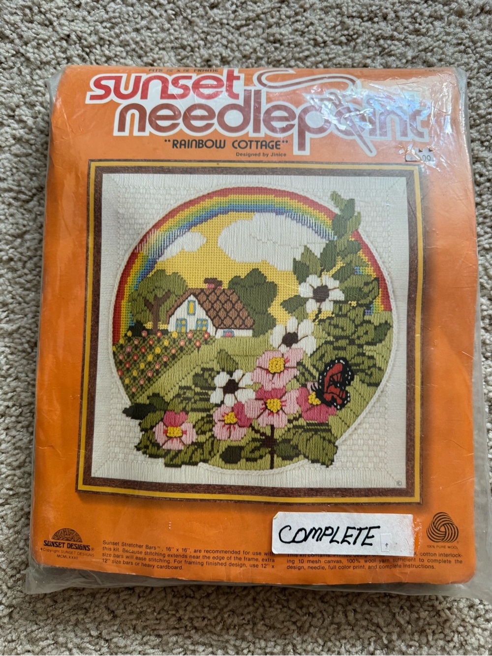 Sunset Needlepoint 'Rainbow Cottage' Needlepoint Kit